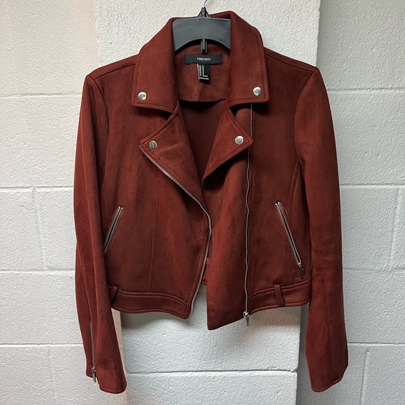 Forever 21 Women's Rust Suede Jacket - Picture 1 of 4